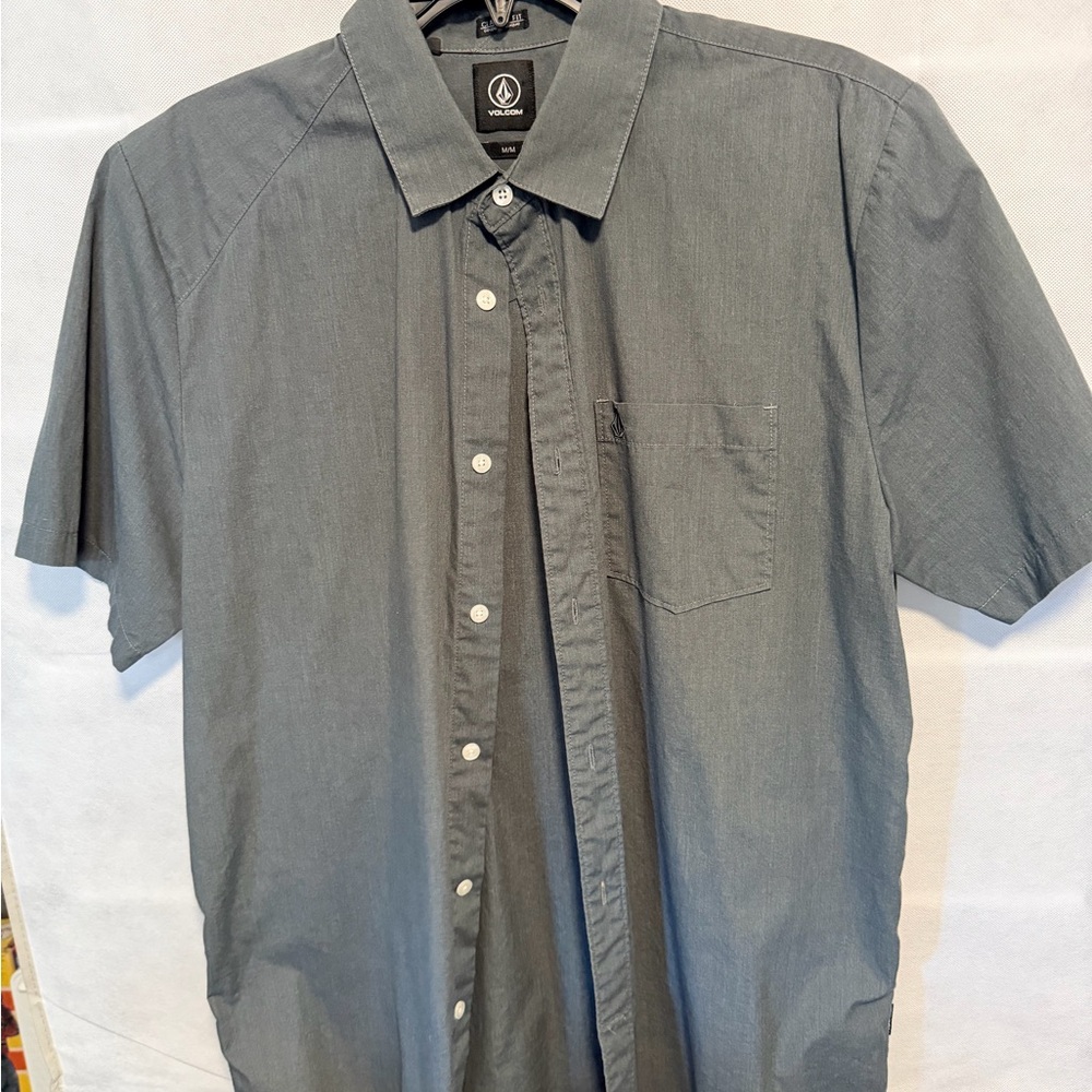 Volcom Charcoal Button Down Shirt - image 1